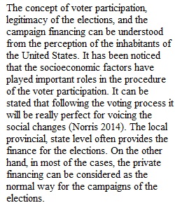 Voter Participation, Campaign Financing, and the Legitimacy of Elections